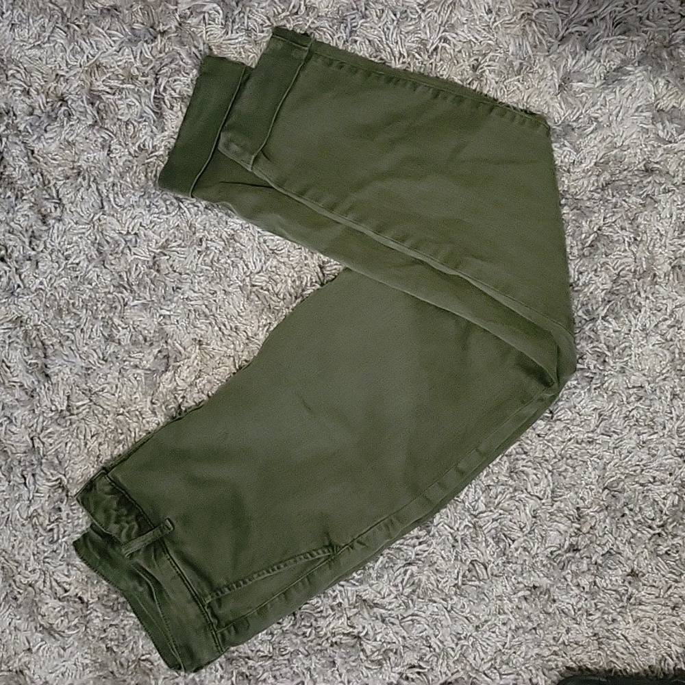Green Khakis with Stretch